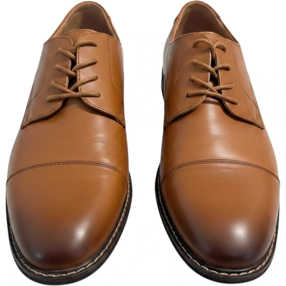 MERIDOS Cap Toe Derby Dress Shoes Classic Brown‎ Size 11 JD01 Business Formal
